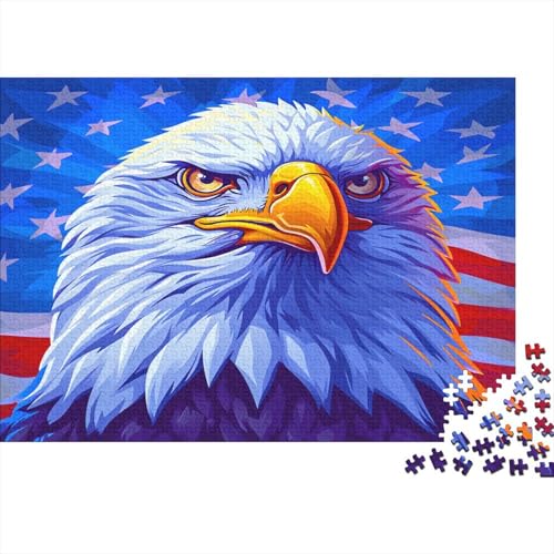 Falke 500 Teile Puzzle Amerikanischer Adler Impossible Für Erwachsene Hochwertiger Puzzle Fantasy Schöne Geschenkidee DIY Kreative Unterhaltung Spielzeug Dekoration 500pcs (52x38cm) von lihuogongsio