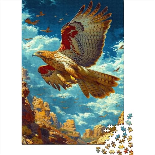 Falke Puzzle 300 Teile Amerikanischer Habicht Puzz Erwachsene Spielepuzzles Hochwertiger Geschicklichkeitsspiel Lernspiel Spielzeug Geschenk Schöne Geschenkidee Farbig 300pcs (40x28cm) von lihuogongsio