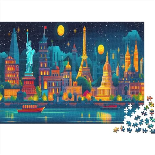 Famous Wahrzeichen Puzzle 1000 Teile Puzzle Teilige Große Mauer Spielepuzzles Für Die Ganze Familie Brain Challenge Raumdekoration Lernspiel Spielzeug 1000pcs (75x50cm) von lihuogongsio