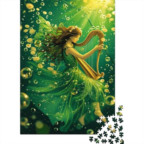 Fee Playing Harfe Puzzle Für Erwachsene 1000 Puzzle Anspruchsvoll Puzzle Teile Erwachsener Kniffel Spaß Für Die Ganze Familie Unmögliches Puzzle DIY Kreative 1000pcs (75x50cm) von lihuogongsio