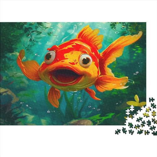 Fisch 300 Teile Puzzle Goldfisch Impossible Für Erwachsene HochwerTiger Puzzle Fantasy Schöne Geschenkidee DIY Kreative Unterhaltung Spielzeug Dekoration 300pcs (40x28cm) von lihuogongsio