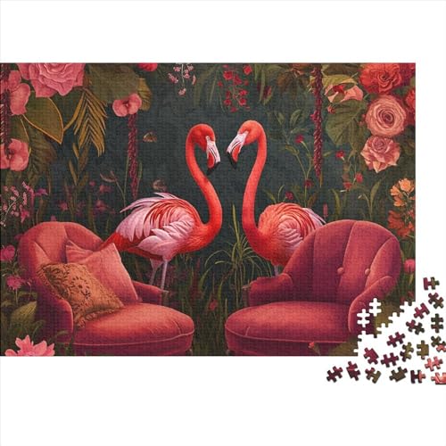 Flamingo 1000 Stück Puzzles Tropische Tiere Erwachsene Stress Abbauen Familien 1000 Brain Challenge Lernspiel Spielzeug Premium Quality Spielzeug Geschenk Mehrfarbig 1000pcs (75x50cm) von lihuogongsio