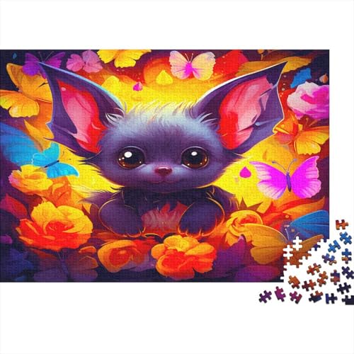 Fledermaus 1000 Teile Puzzle Süße Fledermaus Impossible Für Erwachsene Hochwertiger Puzzle Fantasy Schöne Geschenkidee DIY Kreative Unterhaltung Spielzeug DekoRatteion 1000pcs (75x50cm) von lihuogongsio