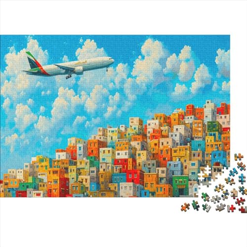 Flugzeug Puzzle Für Erwachsene 1000 Puzzle Slums Erwachsene Anspruchsvoll Puzzle Puzzlegröße Puzzle Unmögliches Puzzle Spielzeug Geschenk Premium Quality 1000pcs (75x50cm) von lihuogongsio