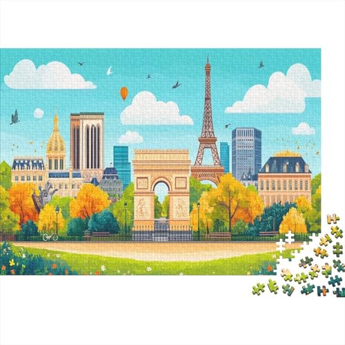 Frankreich Wahrzeichen 1000 Stück Puzzles Für Erwachsene Frankreich Lernspiel Herausforderung Lernspiel Spielzeug Geschenk Stress Abbauen Lernspiel Spielzeug 1000pcs (75x50cm) von lihuogongsio