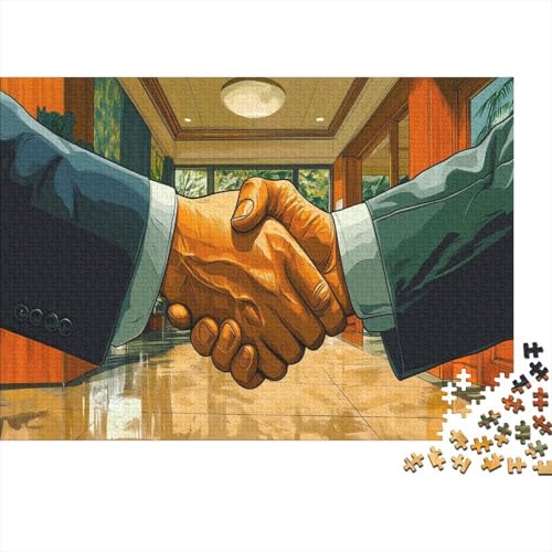 Freundlicher Händedruck Puzzle 300 Teile Frieden Puzz Erwachsene Spielepuzzles HochwerTiger Geschicklichkeitsspiel Lernspiel Spielzeug Geschenk Schöne 300pcs (40x28cm) von lihuogongsio