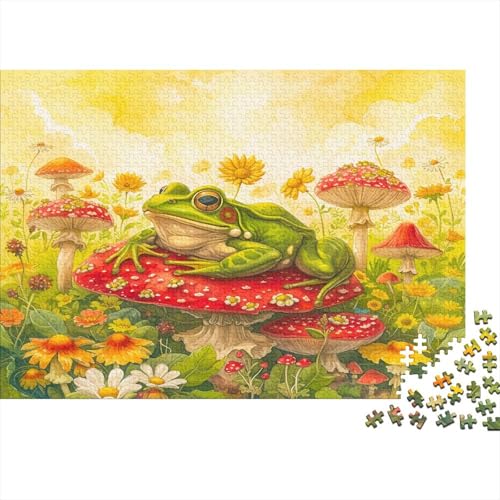 Frosch Puzzle 300 Puzzle Grüner Frosch Erwachsene Impossible Puzzle Geschicklichkeitsspiel Für Die Ganze Familie Puzzle Erwachsene Premium Quality Farbig Spaß 300pcs (40x28cm) von lihuogongsio