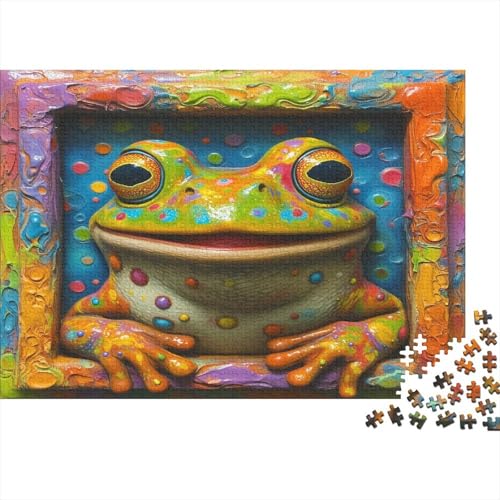 Frosch Puzzle 300 Puzzle Kröte Erwachsene Impossible Puzzle Geschicklichkeitsspiel Für Die Ganze Familie Puzzle Erwachsene Premium Quality Farbig Spaß 300pcs (40x28cm) von lihuogongsio