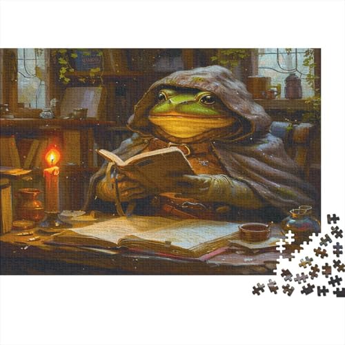 Frosch Puzzle Für Erwachsene 500 Puzzle Autotoon-Frosch Anspruchsvoll Puzzle Teile Erwachsener Kniffel Spaß Für Die Ganze Familie Unmögliches Puzzle DIY Kreative 500pcs (52x38cm) von lihuogongsio