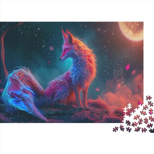 Fuchs Puzzle 1000 Teile Puzzle Für Erwachsene Rotfuchs Stress Abbauen Familien-Puzzlespiel DIY Kreative Unterhaltung Schöne Geschenkidee Kräftigen Farben 1000pcs (75x50cm) von lihuogongsio