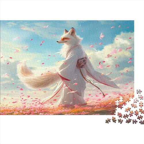 Fuchs Puzzle 500 Teile Puzzle Für Erwachsene Japanische Robe Geschicklichkeitsspiel Für Die Ganze Familie Premium Quality Schöne Geschenkidee Kräftigen Farben 500pcs (52x38cm) von lihuogongsio