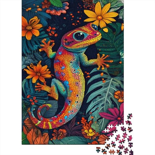 Gecko 500 Stück Puzzles Geschicklichkeitsspiel Für Die Ganze Familie DIY Kreative Unterhaltung Schöne Geschenkidee Premium Quality 500pcs (52x38cm) von lihuogongsio