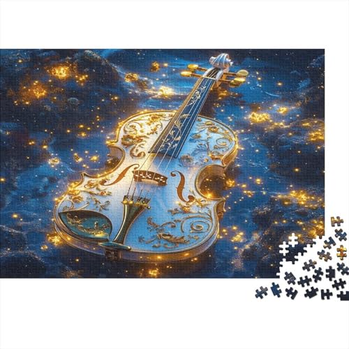 Geige 1000 Teile Puzzle Europäische Schnitzereien Impossible Für Erwachsene HochwerTiger Puzzle Fantasy Schöne Geschenkidee DIY Kreative Unterhaltung 1000pcs (75x50cm) von lihuogongsio