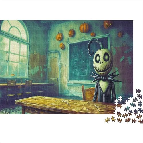 Geist Puzzle 1000 Teile Halloween Klassenzimmer Puzz Erwachsene Spielepuzzles Hochwertiger Geschicklichkeitsspiel Lernspiel Spielzeug Geschenk Schöne Geschenkidee Farbig 1000pcs (75x50cm) von lihuogongsio