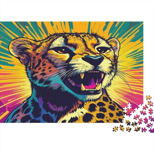 Geparden 1000 Stück Puzzles Für Erwachsene Pop Art Lernspiel Herausforderung Lernspiel Spielzeug Geschenk Stress Abbauen Lernspiel Spielzeug 1000pcs (75x50cm) von lihuogongsio