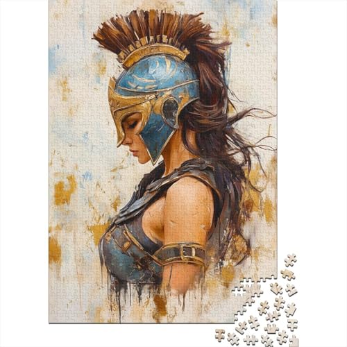 Gladiator Frau 500 Stück Puzzles Gladiator Geschicklichkeitsspiel Für Die Ganze Familie DIY Kreative Unterhaltung Schöne Geschenkidee Premium Quality 500pcs (52x38cm) von lihuogongsio