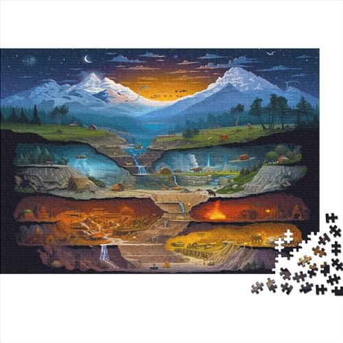 Goldmine 1000 Stück Puzzles Untertagebau Lernspiel Spielzeug Geschenk Geschicklichkeitsspiel Für Die Ganze Familie Schöne Geschenkidee DIY Kreative Unterhaltung 1000pcs (75x50cm) von lihuogongsio