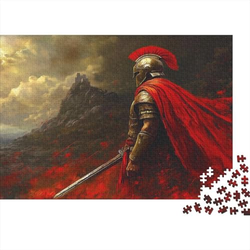 Griechischer Krieger Puzzle 1000 Teile Für Erwachsene Geschicklichkeitsspiel Für Die Ganze Familie Römischer Gladiator Puzzle Premium Quality Schöne Geschenkidee Moderne 1000pcs (75x50cm) von lihuogongsio