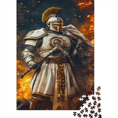 Griechischer Krieger Puzzle 1000 Teile Impossible Für Erwachsene Hochwertiger Römischer Zenturio Holzpuzzle Erwachsene Fantasy Schöne Geschenkidee DIY Kreative Unterhaltung 1000pcs (75x50cm) von lihuogongsio