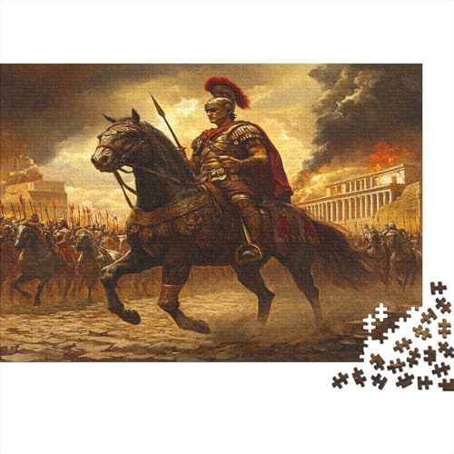 Griechischer Krieger Puzzle Erwachsene 1000 Teile Römischer Gladiator Puzzle Geschicklichkeitsspiel Für Die Ganze Familie DIY Kreative Unterhaltung Schöne Geschenkidee 1000pcs (75x50cm) von lihuogongsio