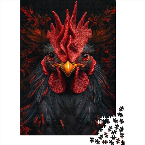 Hahn 1000 Stück Puzzles Für Erwachsene Huhn Geschicklichkeitsspiel Für Die Ganze Familie Schöne Geschenkidee DIY Kreative Unterhaltung 1000pcs (75x50cm) von lihuogongsio