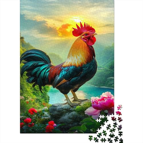 Hahn 300 Stück Puzzles Gallic Hahn Lernspiel Spielzeug Geschenk Geschicklichkeitsspiel Für Die Ganze Familie Schöne Geschenkidee DIY Kreative 300pcs (40x28cm) von lihuogongsio