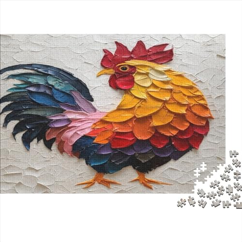 Hahn Puzzle Für Erwachsene 1000 Puzzle mehrfarbiges Huhn Anspruchsvoll Puzzle Teile Erwachsener Kniffel Spaß Für Die Ganze Familie Unmögliches Puzzle DIY Kreative 1000pcs (75x50cm) von lihuogongsio