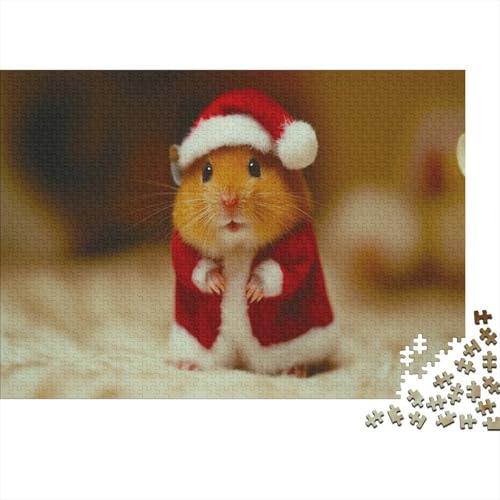 Hamster Puzzle Für Erwachsene 1000 Puzzle Weihnachtsmann Erwachsene Anspruchsvoll Puzzle Puzzlegröße Puzzle Unmögliches Puzzle Spielzeug Geschenk 1000pcs (75x50cm) von lihuogongsio