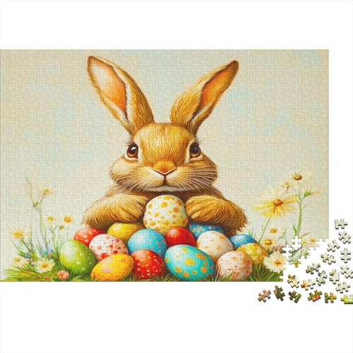 Hase 1000 Teile Puzzle Ostereis Impossible Für Erwachsene HochwerTiger Puzzle Fantasy Schöne Geschenkidee DIY Kreative Unterhaltung 1000pcs (75x50cm) von lihuogongsio