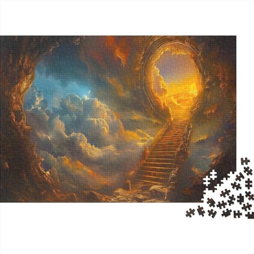 Himmel 1000 Stück Puzzles Treppe zum Himmel Geschicklichkeitsspiel Für Die Ganze Familie DIY Kreative Unterhaltung Schöne Geschenkidee Premium Quality Mehrfarbig 1000pcs (75x50cm) von lihuogongsio