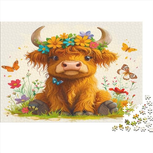 Hochlandrinder Puzzle Für Erwachsene 1000 Puzzle Hochlandkuhs Erwachsene Anspruchsvoll Puzzle Puzzlegröße Puzzle Unmögliches Puzzle Spielzeug Geschenk Premium Quality 1000pcs (75x50cm) von lihuogongsio