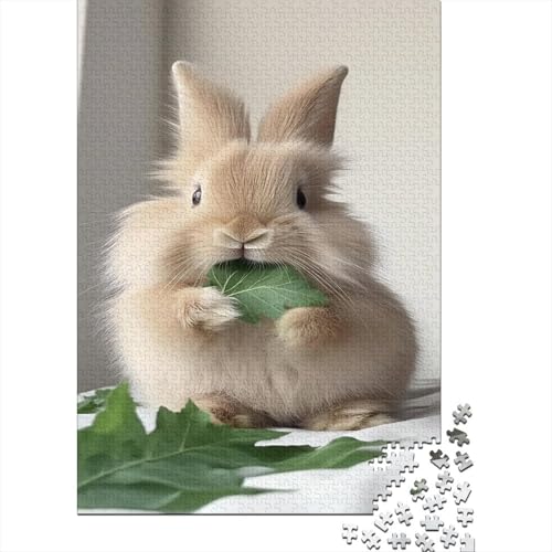 Holland Lop Kaninchen Puzzle 1000 Teile Für Erwachsene Puzzle Häschen Geschicklichkeitsspiel Für Die Ganze Familie Erwachsene Premium Quality Entspannend 1000pcs (75x50cm) von lihuogongsio