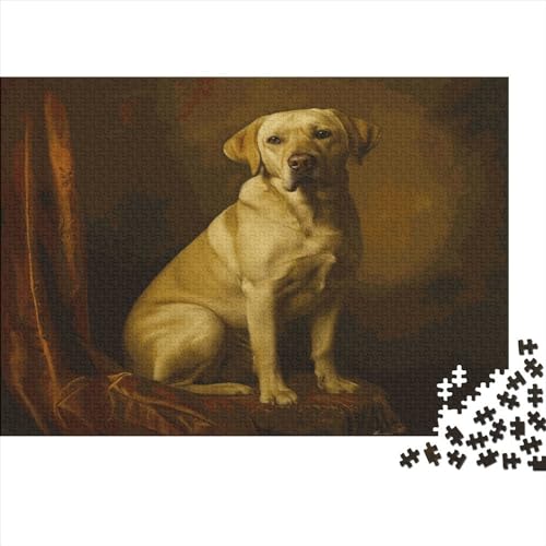 Hund 1000 Stück Puzzles Für Erwachsene Labrador Retriever Geschicklichkeitsspiel Für Die Ganze Familie Schöne Geschenkidee DIY Kreative Unterhaltung Fantasie-Puzzle 1000pcs (75x50cm) von lihuogongsio