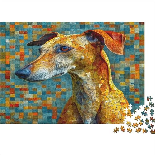 Hund Puzzle 1000 Teile Italienischer Windhund Puzz Erwachsene Spielepuzzles HochwerTiger Geschicklichkeitsspiel Lernspiel Spielzeug Geschenk Schöne Geschenkidee Farbig 1000pcs (75x50cm) von lihuogongsio