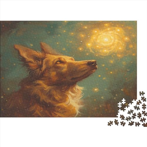 Hund Puzzle 1000 Teile Puzzle Für Erwachsene Deutscher Schäferhund Brain Challenge Geschicklichkeitsspiel Stress Abbauen Familien Herausforderndes Schöne Geschenkidee 1000pcs (75x50cm) von lihuogongsio