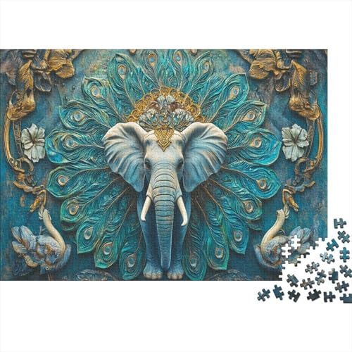 Indische Tiere 1000 Stück Puzzles Für Erwachsene Mandala Lernspiel Herausforderung Lernspiel Spielzeug Geschenk Stress Abbauen Lernspiel Spielzeug 1000pcs (75x50cm) von lihuogongsio