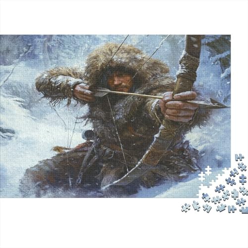 Inuit-Leute Puzzle 1000 Teile Puzzle Für Erwachsene Geschicklichkeitsspiel Für Die Ganze Familie Premium Quality Schöne Geschenkidee Kräftigen Farben 1000pcs (75x50cm) von lihuogongsio