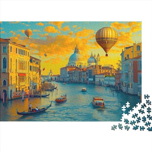 Italien 500 Stück Puzzles Wasserstadt Venedig Geschicklichkeitsspiel Für Die Ganze Familie DIY Kreative Unterhaltung Schöne Geschenkidee Premium Quality Mehrfarbig 500pcs (52x38cm) von lihuogongsio