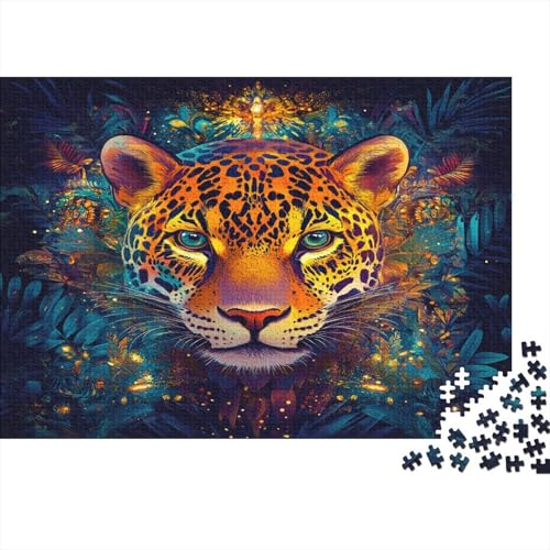 Jaguar 300 Stück Puzzles Für Erwachsene Geparden Geschicklichkeitsspiel Für Die Ganze Familie Schöne Geschenkidee DIY Kreative Unterhaltung 300pcs (40x28cm) von lihuogongsio