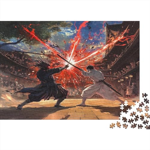 Japanisch Arena Puzzle Für Erwachsene 300 Puzzle Samuraiduelle Anspruchsvoll Puzzle Teile Erwachsener Kniffel Spaß Für Die Ganze Familie Unmögliches Puzzle DIY Kreative 300pcs (40x28cm) von lihuogongsio