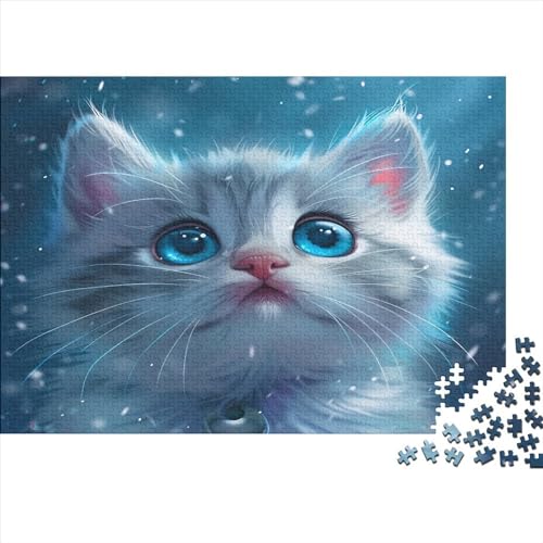 Kätzchen Puzzle 1000 Teile Puzzle Teilige Niedliche Katze Spielepuzzles Für Die Ganze Familie Brain Challenge Raumdekoration Lernspiel Spielzeug Geschenk Mehrfarbig 1000pcs (75x50cm) von lihuogongsio