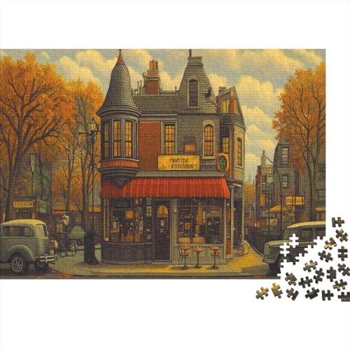 Kaffeehaus 300 Stück Puzzles Viktorianische Ära Impossible Puzzle Schwer Für Erwachsene Lernspiel Spielzeug Geschenk Schöne Geschenkverpackung Premium Quality Mehrfarbig 300pcs (40x28cm) von lihuogongsio