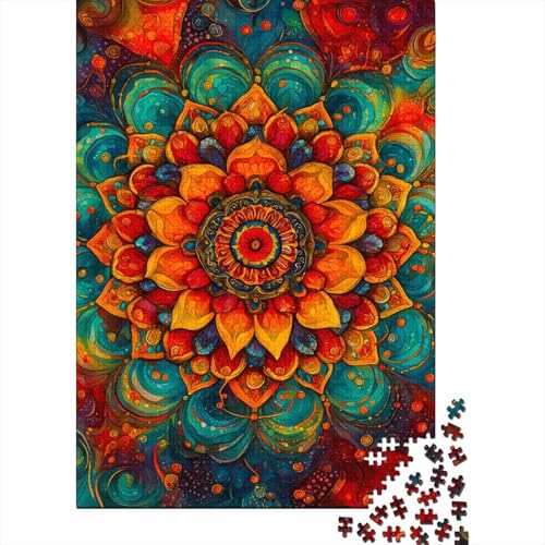 Kaleidoskopisches Mandala Puzzle Für Erwachsene 1000 Puzzle Mandala Anspruchsvoll Puzzle Teile Erwachsener Kniffel Spaß Für Die Ganze Familie Unmögliches Puzzle DIY Kreative 1000pcs (75x50cm) von lihuogongsio