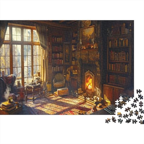 Kamin Puzzle 300 Puzzle gemütliche Hütte Erwachsene Impossible Puzzle Geschicklichkeitsspiel Für Die Ganze Familie Puzzle Erwachsene Premium Quality Farbig Spaß 300pcs (40x28cm) von lihuogongsio