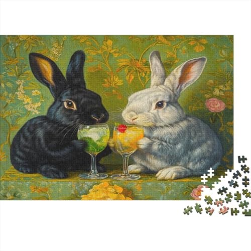 Kaninchen Puzzle 1000 Puzzle Hase Erwachsene Impossible Puzzle Geschicklichkeitsspiel Für Die Ganze Familie Puzzle Erwachsene Premium Quality 1000pcs (75x50cm) von lihuogongsio