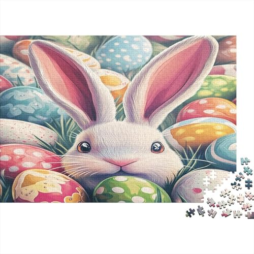 Kaninchen Puzzle 1000 Teile Holzpuzzle Erwachsene Anspruchsvoll Puzzle Häschen Langlebig Spielzeug Entspannend Einzigartiges Geschenk 1000pcs (75x50cm) von lihuogongsio