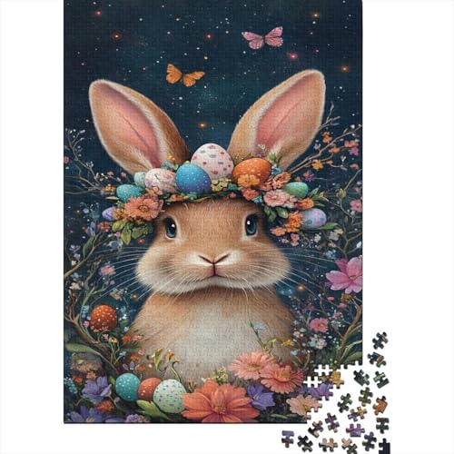 Kaninchen Puzzle 1000 Teile Impossible Für Erwachsene Hochwertiger Häschen Holzpuzzle Erwachsene Fantasy Schöne Geschenkidee DIY Kreative Unterhaltung 1000pcs (75x50cm) von lihuogongsio