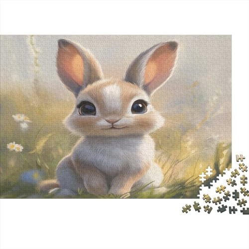 Kaninchen Puzzle Erwachsene 1000 Teile Puzzle Häschen Holzpuzzle Erwachsener Hochwertig Für Die Ganze Familie Unmögliches DIY Kreative Moderne Wohnkultur 1000pcs (75x50cm) von lihuogongsio