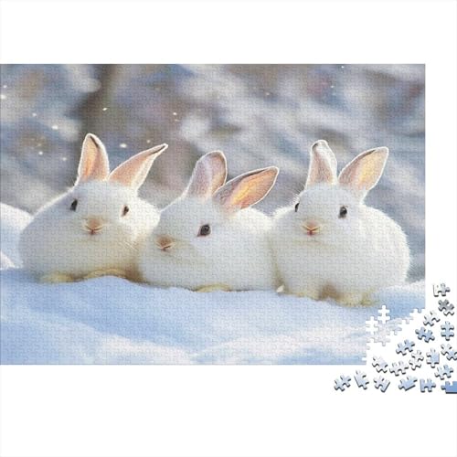 Kaninchen Puzzle Für Erwachsene 500 Puzzle Hase Anspruchsvoll Puzzle Teile Erwachsener Kniffel Spaß Für Die Ganze Familie Unmögliches Puzzle DIY Kreative 500pcs (52x38cm) von lihuogongsio