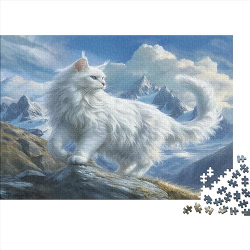 Katze 1000 Stück Puzzles Perserkatze Stress Abbauen Familien-Puzzlespiel Kräftigen Farben Schöne Geschenkverpackung Lernspiel Spielzeug Geschenk Premium Quality 1000pcs (75x50cm) von lihuogongsio